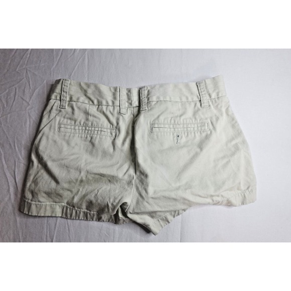 J.Crew Broken-In Chino Shorts Womens 4 White Khaki Classic‎ Summer Cotton Casual - Picture 2 of 3